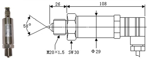 10VDC Ultra High Pressure 1500MPa Przetwornik ciśnienia atmosferycznego 1