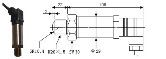 10VDC Ultra High Pressure 1500MPa Przetwornik ciśnienia atmosferycznego 0