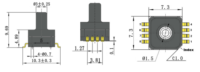 5 V 700 kPa Wzmocnione wyjście analogowe czujnika ciśnienia atmosferycznego 0
